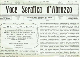 Anno 1930 – Voce Serafica d’Abruzzo